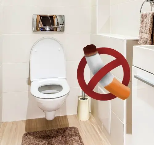 No smoking in toilet