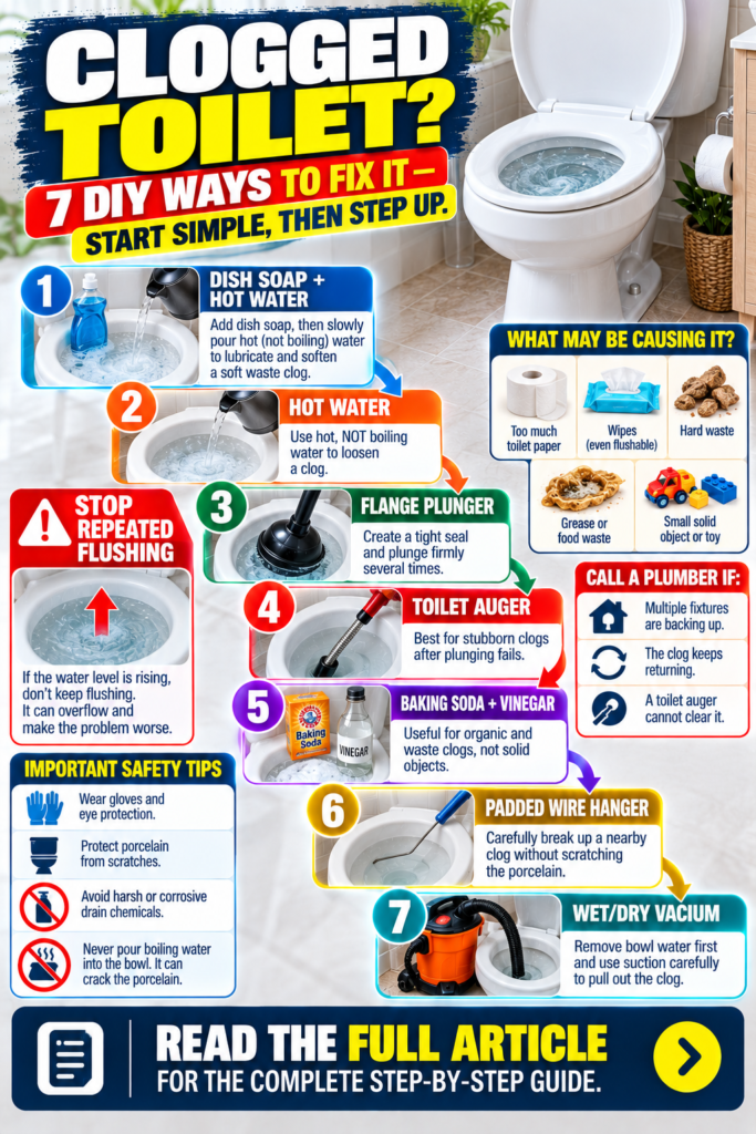 How to Fix a Clogged Toilet