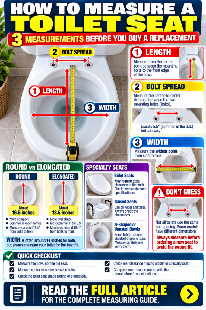 How to Measure a Toilet Seat