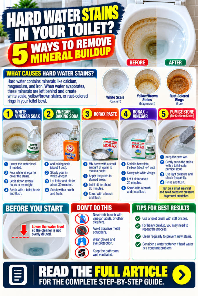 How to Remove Hard Water Stains From a Toilet