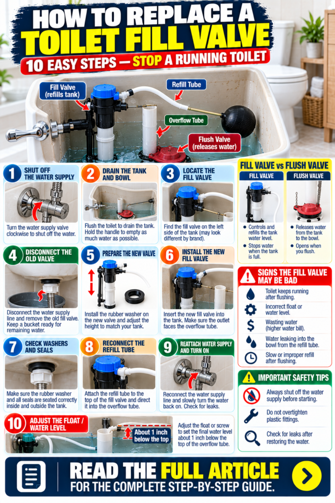 How to Replace a Toilet Fill Valve
