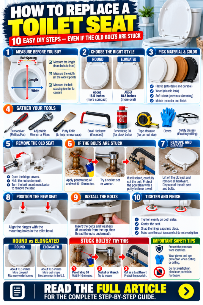 How to Replace a Toilet Seat