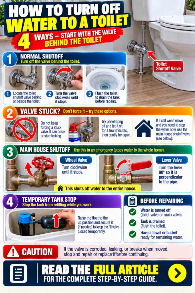 How to Turn Off Water to a Toilet