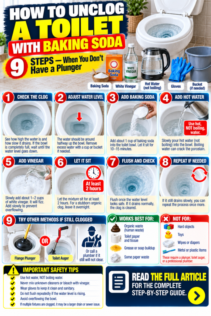 How to Unclog a Toilet With Baking Soda