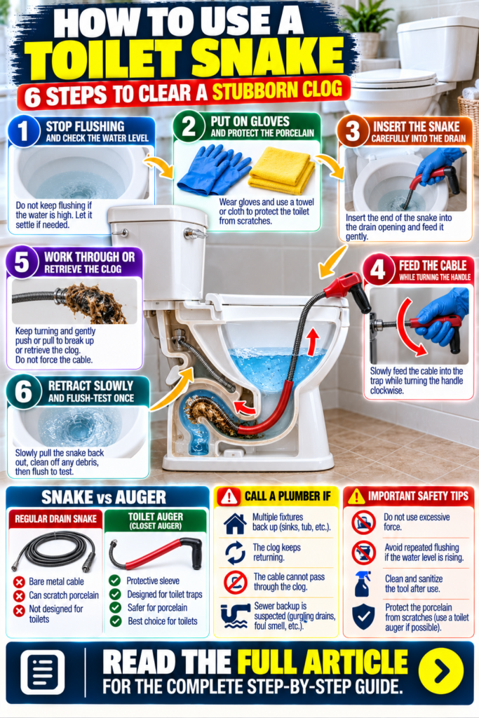 How to Use a Toilet Snake