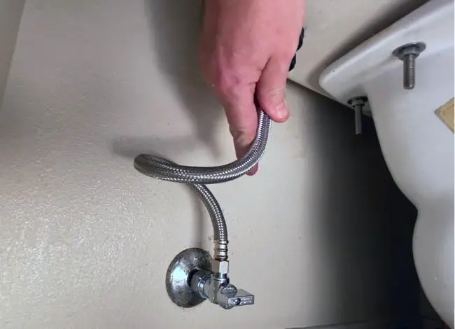Installation process of a toilet water supply line