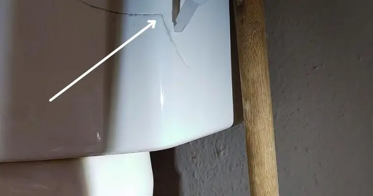 how to fix a cracked toilet base