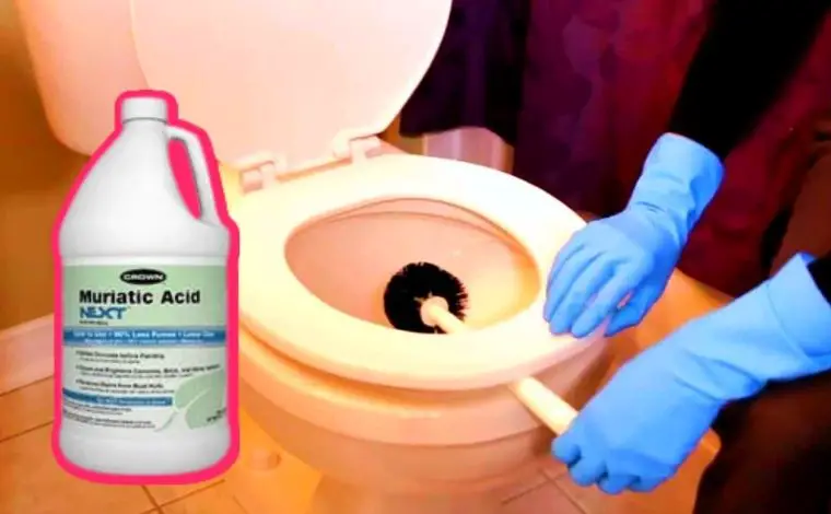 how to use acid to clean toilet