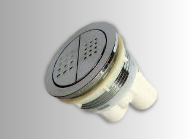 Pneumatic toilet flush button