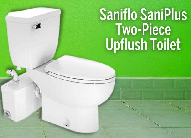 Saniflo SaniPlus Two-Piece Upflush Toilet