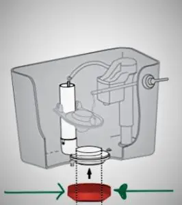 Fix toilet tank gasket