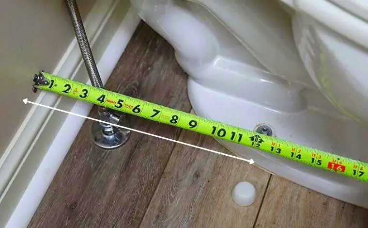 Toilet rough-in measurement