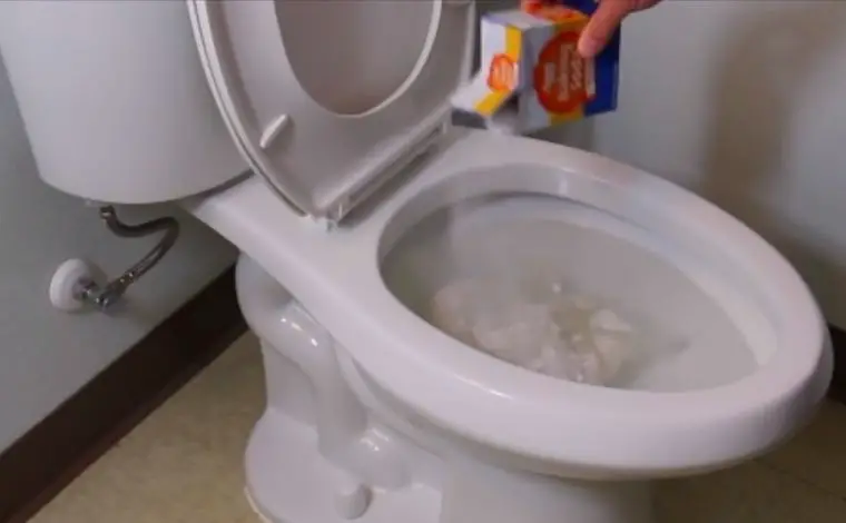 cleaning toilet with vinegar