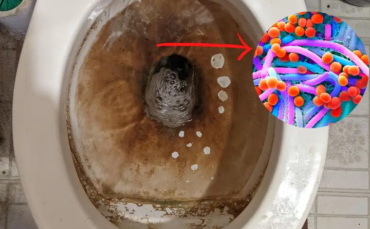 bacteria in toilet