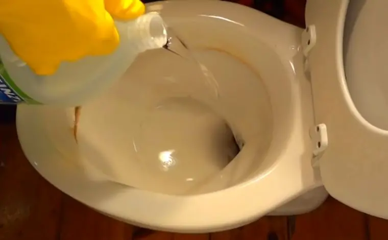hard water stains toilet