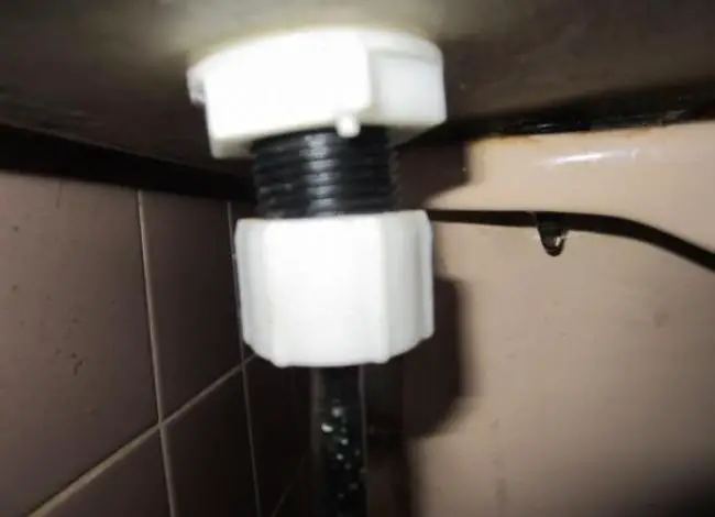 Leakage of the water supply line of toilet