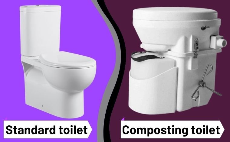 standard toilet vs composting toilet